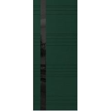 Дверь WanMark Скай-6 зеленый, стекло лакобель черное