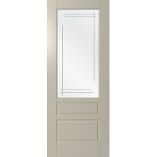 Дверь WanMark Скай-3 светло-серый, сатинат, гравировка рис. 1