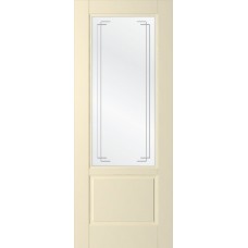Дверь WanMark Скай-2 крем, сатинат, гравировка рис. 2