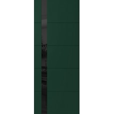 Дверь WanMark Скай-5 зеленый, стекло лакобель черное