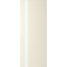 Дверь WanMark Скай-5 ваниль, стекло лакобель белое