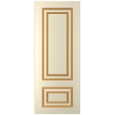 Дверь WanMark Пронто эмаль Крем, патина золото