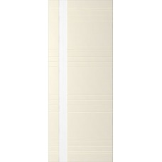 Дверь WanMark Скай-6 ваниль, стекло лакобель белое
