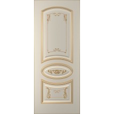 Дверь WanMark Маринэ Авангард, патина золото-R17, декор № 2