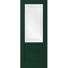 Дверь WanMark Скай-3 зеленый, сатинат, гравировка рис. 1