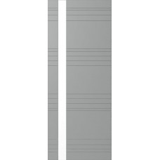 Дверь WanMark Скай-6 серый, стекло лакобель белое