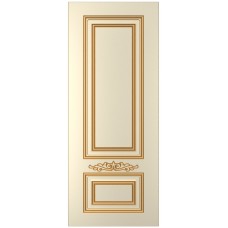 Дверь WanMark Пронто-2 эмаль Крем, патина золото
