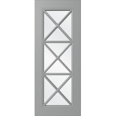 Дверь WanMark Скай-8 серый, стекло сатинат