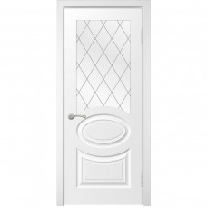 Дверь WanMark Виктория белая эмаль стекло