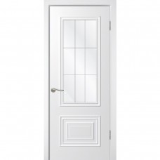 Дверь WanMark Гранд-1 белая эмаль стекло
