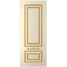 Дверь WanMark Пронто-4 эмаль Крем, патина золото