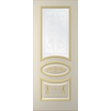 Дверь WanMark Маринэ-1 Авангард, патина золото, сатинат рис. 1