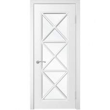 Дверь WanMark Скай-8 белая эмаль стекло