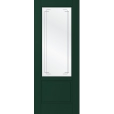 Дверь WanMark Скай-2 зеленый, сатинат, гравировка рис. 2
