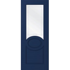 Дверь WanMark Скай-4 синий, сатинат