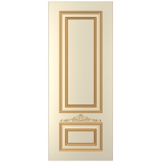 Дверь WanMark Пронто-1 эмаль Крем, патина золото