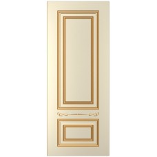 Дверь WanMark Пронто-3 эмаль Крем, патина золото