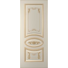 Дверь WanMark Маринэ-1 Авангард, патина золото R17, декор № 2
