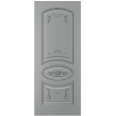 Дверь WanMark Маринэ Серый, патина, декор № 2
