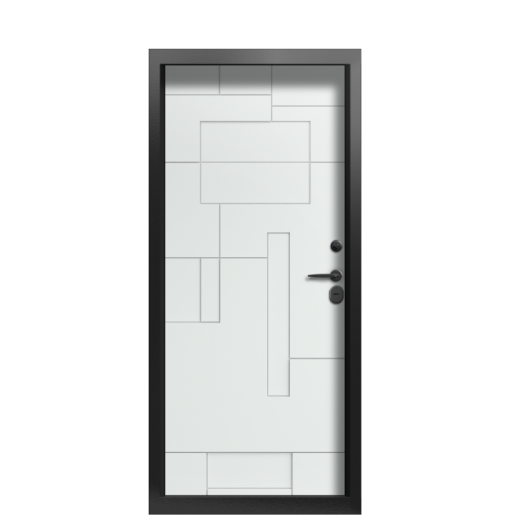 Входная дверь Termo Wood Ral 9003 одностворчатая