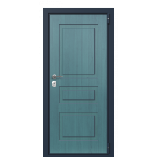 Входная дверь Portalle Fortis Серо-голубая, Темный мрамор