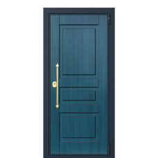 Входная дверь Portalle Fortis Темно-синяя, Белый глянец