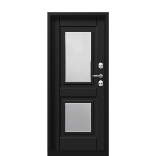 Входная дверь Portalle Fortis Ral 9005, Ral 9005 Зеркало