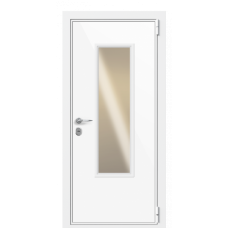 Входная дверь Portalle Termo Wood Белый глянец, Белый глянец со стеклом