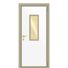 Входная дверь Portalle Termo Wood Белый глянец, Белый глянец со стеклом Золото