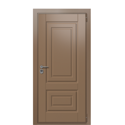 Входная дверь Termo Wood Ral 8025 с двойным терморазрывом