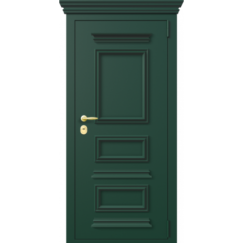 Входная дверь Portalle Fortis Ral 6005, Темно-зеленое Багет Багет III