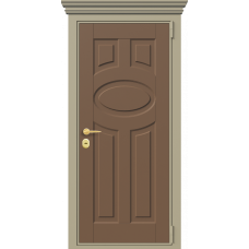 Входная дверь Portalle Termo Wood Ral 8025, Ral 8025 F 020