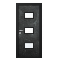 Входная дверь Portalle Termo Wood Черный гранит, Черный гранит со стеклом