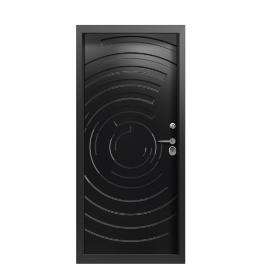 Входная дверь Termo Wood Ral 9005 утепленная с двойным терморазрывом