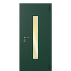 Входная дверь Portalle Termo Light Ral 3031, Ral 6005 со стеклом