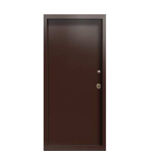 Входная дверь Termo Light Bronze одностворчатая с багетом и карнизом