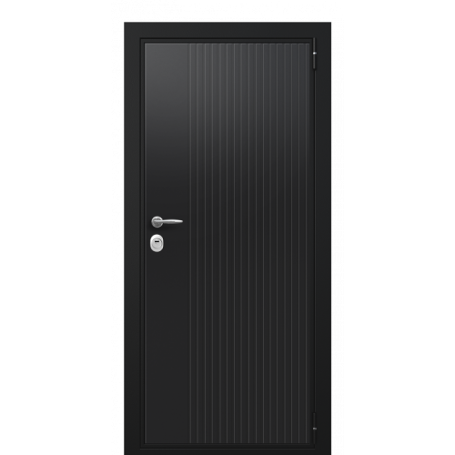 Входная дверь Portalle Fortis Ral 9005, Ral 9005 Фрезеровка