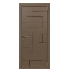 Входная дверь Portalle Termo Wood Ral 8025, Ral 8025 E 001 с термокабелем