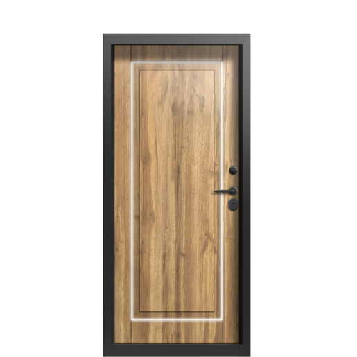 Входная дверь Portalle Termo Wood Зеленое сукно, Греческий платан с подсветкой