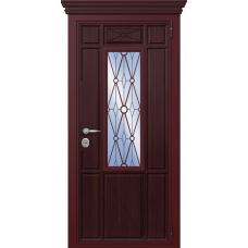 Входная дверь Portalle Termo Wood Темно-красный, Темно-красный Ковка