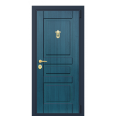 Входная дверь Portalle Termo Wood Темно-синяя, Темно-синяя Золото